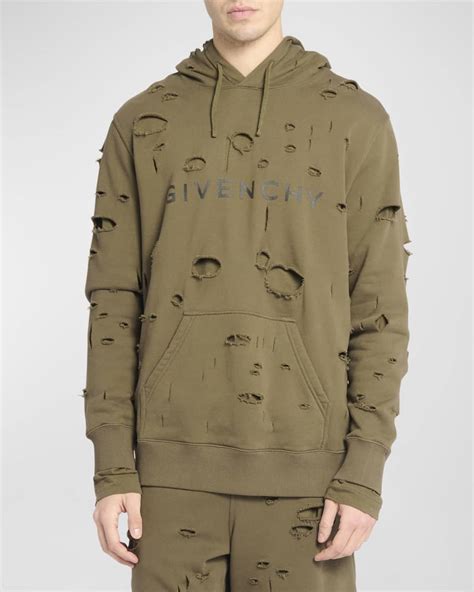 hoodie givenchy original|givenchy men's destroyed hoodie.